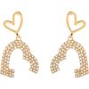 Pendientes de alta calidad, personalidad femenina, pendientes de amor incompletos que combinan con todo, aguja de plata, pendientes de temperamento de estilo frío de celebridades de Internet, al por mayor