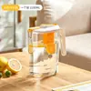 Tetera de Agua Fría Gran Capacidad Hogareña Grado Alimenticio Plástico Resistente a Altas Temperaturas con Filtro para Té Taza de Agua Fría de Verano Tetera de Agua para Té Tetera de Agua Fría