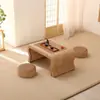 Mesa de centro de mimbre mesa tatami japonesa mesa para alféizar bajo mesa de balcón mesa de té B&B mesa kang plataforma simple mesa pequeña