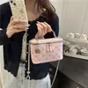 Bolso de Hombro de Cadena con Patrón de Diamantes para Mujer 2026 Nueva Moda de Alto Valor Elegante Bolso Caja con Pedrería Bolso Cruzado de Moda