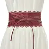 Decoración para Cinturón de Mujer con Adorno de Encaje, Amplia Selección Multicolor, Cinturón Ancho, Faja Europea y Americana, En Stock, Transfronterizo, Negro