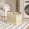 Cesta de ropa sucia plegable personalizable para uso doméstico, gran capacidad, elegante cesta de almacenamiento para baño, cesta de ropa sucia extraíble