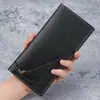 Atacado de fábrica carteira masculina longa fina grande capacidade carteira macia bolsa para terno moda dobrável bolsa de mão executiva