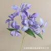 6 flores artificiais de chama azul para decoração de casamento, arranjo de chão, layout de cena de parede de fundo de hotel