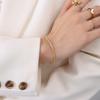 Europa y Estados Unidos lujo ligero exagerado ins doble capa personalidad nicho titanio acero pulsera collar venta al por mayor traje de mujer joyería que no se desvanece