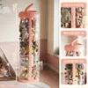 Contenedor de almacenamiento de juguetes para niños de gran capacidad, contenedor transparente de exhibición de pie para almacenamiento de peluches, estante de almacenamiento Jellycat