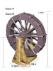 Rueda Hidráulica Molino de Viento Roca Artificial Fuente Fluyente Adorno de Patio Pecera de Plástico Estanque Circulación de Agua Juego Completo de Piezas Pequeñas de Rueda Hidráulica