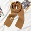 Cachecol de Cor Sólida Outono e Inverno Feminino Estilo Coreano Pequeno Xale de Lã Quente Decoração Versátil Tricotado Cachecol Fofo Moda