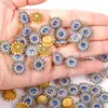 Fábrica em estoque três camadas 14mm girassol broca disco redondo broca fivela costura à mão broca acessórios para vestuário acessórios DIY