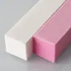 Herramientas de Manicura Bloque de Tofu Blanco Cuadrado Pulidor de Uñas Blanco Rosa Bloque de Tofu Esmerilado Uñas Pulidas por Todos los Lados