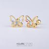 Pendientes de acero de titanio 316L con forma de flor, con forma de mariposa, planeta, corazón, hueso de la oreja, uña, cartílago, joyería anti-perforación.