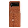 Adecuado para Samsung Z Flip 20% de descuento Funda Plegable para Teléfono, Cubierta Trasera Z Flip 7, Ranura para Tarjetas Estilo Acordeón, Funda Protectora de Cuero para Bolso Cruzado