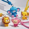 Atacado do Fabricante Personalizado Boneco Cartoon 3D Silicone Macio PVC Pingente Chaveiro Personalizado DIY Acessórios