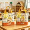 Bolsa de Regalo para el Día del Niño con Personajes de Estrellas de Dibujos Animados, Bolsa de Lona para Recuerdos de Fiesta de Cumpleaños, Bolsa de Tela Pequeña Tote para Estudiantes