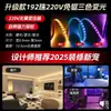 Tira de luz LED regulable de tres colores 220v ultrabrillante autoadhesiva para techo de sala de estar luz ambiental lineal exterior impermeable