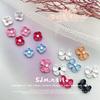 Libro Rojo Pequeño Arte de Uñas Aleación Mágica Joyería de Moño Oso Lindo Estéreo Usar Armadura Decoración DIY Venta al por Mayor