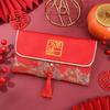 Nuevos Sobres Rojos de Boda de Brocado con Diseño Creativo, Sobres Rojos de Tela de Brocado con Exquisita Artesanía de Bordado, Venta al por Mayor