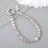 Lujo Ligero Nuevo Colgante de Perlas de Cristal Moda Versátil Funda de Teléfono Llavero Accesorio Creativo Correa para Teléfono