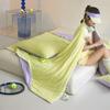 Colcha fina de aire acondicionado de amoníaco Jin con sensación fresca Clase A color sólido doble fibra de soja verano para dormir colcha fina lavable a máquina doble