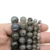 Piedra Lunar Blanca Natural Brillante Cuentas Sueltas Aretes Pulsera Collar Cadena de Mano Accesorios de Cadena Budista Joyería Cuentas Redondas