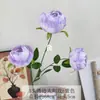 3 rosas de sol artificiales con bordes quemados pintados al óleo, estilo vintage, para sala de estar, mesa de comedor, decoración de fondo de boda y arreglos florales