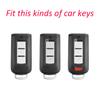 Adecuado para llave de coche Mitsubishi Outlander nueva Carcasa fibra de carbono goma suave Lancer sports Control Remoto Inteligente paquete funda protectora