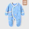 Mameluco para Bebé con Cubre Manos y Pies, Tipo Recién Nacido de Algodón Puro sin Costuras para las Cuatro Estaciones Ropa de Casa, Ropa de Monje para Recién Nacido