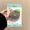 Gatinho Marrom Flocado de Desenho Animado com Suporte Magnético Compatível com Magsafe, Adsorção Super Forte, Airbag Retrátil para Mesa