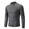 Suéter Vintage Simples de Cor Sólida com Base de Meia-gola Alta para Homens Roupas Internas Roupas Externas Casual para Homens Suéter de Malha Slim-fit Fino