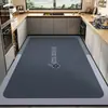 Alfombrilla de Piso para Cocina de Cobertura Total, Sin Lavar, Antideslizante, Absorbente de Agua y Aceite para el Hogar, Alfombra de Diatomeas de Área Grande
