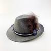 Gris Jaspeado Cuerda de Dos Líneas Promoción de Carnaval Oktoberfest Alemán Sombrero de Fieltro con Plumas de Colores Fabricante Original Venta al por Mayor