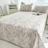 Lençol de Algodão Lavado com Desenho para Verão Peça Única para Dormitório Estudantil Conjunto de Cama Individual/Casal 1,5m com Fronha Três Peças Uso Doméstico