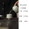 Tetera de Nube Auspiciosa Pintada a Mano, Tetera Pequeña Azul y Blanca con Rojo Flintstone Bajo Esmalte, Juego de Té Kung Fu de Alto Valor para el Hogar, Infusor de Té de Cerámica
