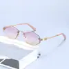 Óculos de Sol Retro Diamantados com Meio Aro de Metal da Moda para Mulheres Óculos de Sol Tendência Europeus e Americanos Transfronteiriços Óculos com Proteção UV Personalizados