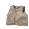 Chaleco de Cuadros para Bebé Otoño e Invierno para Bebé Ropa Infantil de Corea del Sur Chaleco de Algodón de Otoño para Bebés Niños y Niñas Chaleco Chaleco