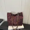 Bolso de Tote Retro Elegante Estampado Otoño/Invierno 2026 Nueva Moda Estampado de Leopardo Gran Capacidad Bolso de Hombro Versátil