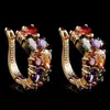 Joyería de deseos transfronteriza Weiya Cristal de Mona Lisa Zircón Hebilla de oreja para dama Pendientes populares europeos y americanos al por mayor