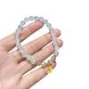 Pulsera de Mariposa de Piedra Solar combinada con Luz de Luna Blanca, Pulsera de Diseño Nicho Dulce y Versátil para Mujer, Suministro para Transmisión en Vivo