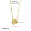 Collar Geométrico Irregular Micro-Pavimentado de Circonita Transfronterizo Europeo y Americano Diseño de Nicho Lujo Ligero Elegante Versátil Cadena para la Clavícula