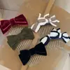 Flequillo de Lazo Peine Inverso para Niñas, Clip Superior Estilo Coreano y Japonés, Pinza de Borde Retro de Palacio de Gama Alta, Peine Herramienta de Peinado