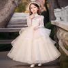 Vestido de niña estilo europeo y americano, vestido de princesa, actuación de piano, presentadora, pasarela de niña, vestido de cumpleaños en stock