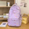 Mochila Nueva con Estampado de Lunares de Dibujos Animados, Bolso Escolar Casual de Gran Capacidad para Estudiantes, Mochila para Estudiantes de Secundaria y Niñas