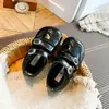 Sapatos de couro para meninas, mocassins infantis estilo coreano, novos sapatos de performance estilo britânico para primavera e outono, mocassins de bebê com solas macias