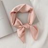 Accesorios para el Cuello Nuevo Estilo Cuello Bufanda Versátil Color Sólido Bufanda Primavera y Otoño Bufanda Decorativa Bufanda de Seda Bufanda Cuadrada Pequeña Negra para Mujer