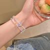 Pulsera de cristal con cuentas de mariposa de colores de venta caliente transfronteriza diseño de nicho femenino pulsera transparente de alta calidad pulsera para novias