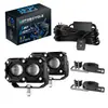 DXZPrecio sin impuestosLuces LED para motocicleta, focos LED de doble color blanco y amarillo intermitentes, kit de modificación de faro de doble color