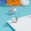 Pendientes de Elefante de Perlas de Imitación Estilo Coreano para Mujer, Pendientes Huecos de Animales, Accesorios Sencillos para Estudiantes, Pendientes de Moda Frescos y Pequeños