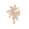Ropa de Abrigo Otoño e Invierno Accesorios de Ropa de Abrigo Flor de Sol Pin Fijo Multiusos Broche de Fuegos Artificiales Brillantes Incrustado con Circonita de Alta Gama