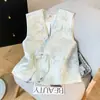 Garantia de Qualidade Antienvelhecimento Mãe Novo Estilo Chinês Botão de Sapo Artesanal Melhorado Decote em V Jacquard de Alta Qualidade Cetim Colete Feminino Lenço