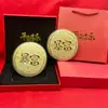 Nuevo Modelo Shuibei Oro Panqueque Oro Puro 999 Riqueza Panqueque de Oro Adorno Caja de Regalo Set Tienda de Oro Souvenir Al Por Mayor